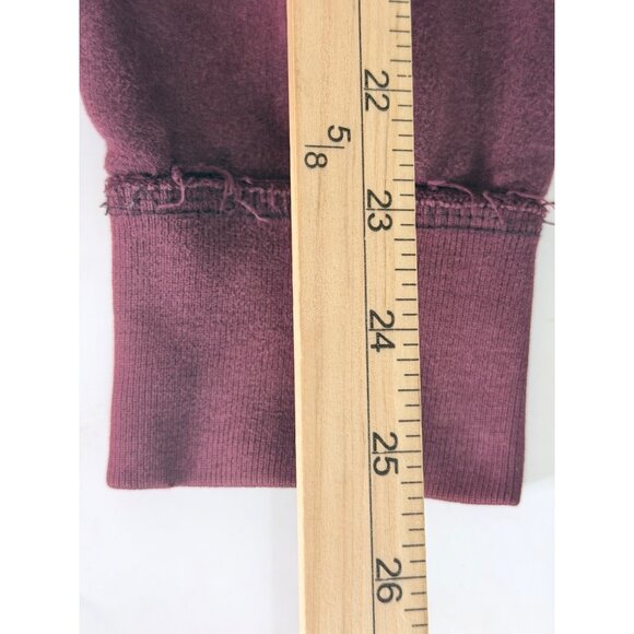 Y2K Aeropostale Zip-Up Hoodie Jacket S/P Maroon Fleece Spellout Logo Goth Skater - Picture 11 of 12